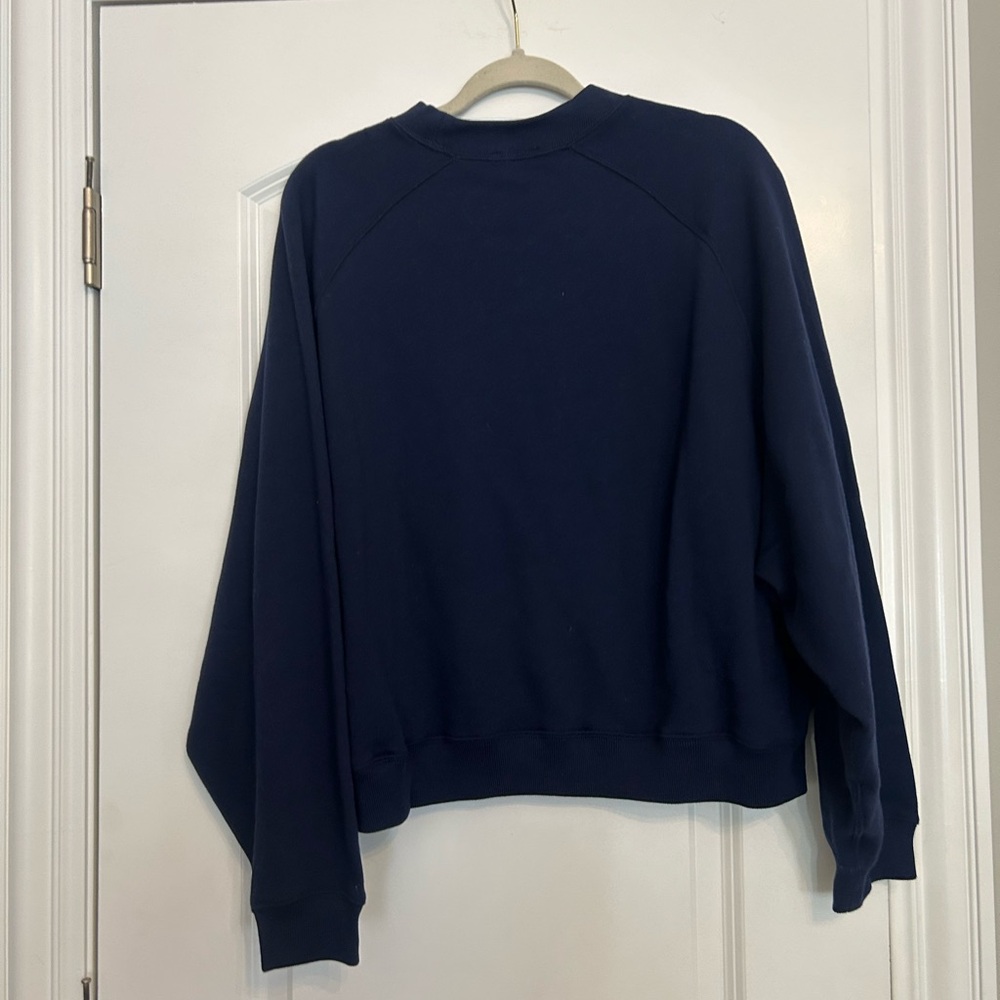Ralph Lauren Navy Crewneck Sweatshirt with Red Pony - Picture 4 of 4